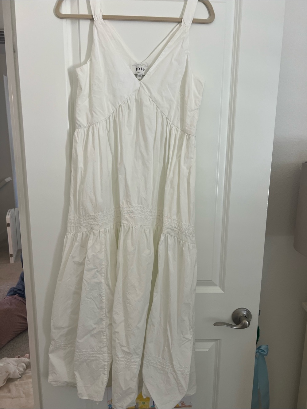 Joie White Tiered Cotton Sundress